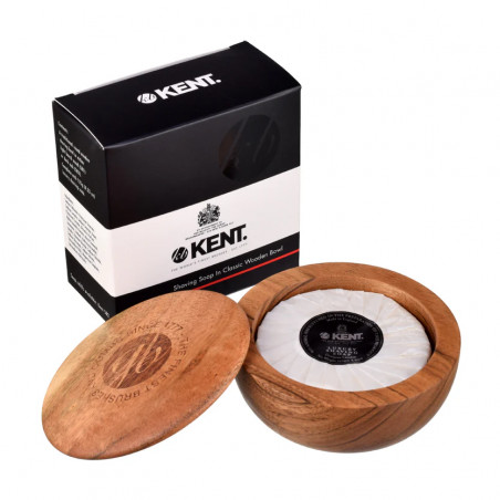 KENT SHAVING SOAP IN CLASSIC WOODEN BOWL
